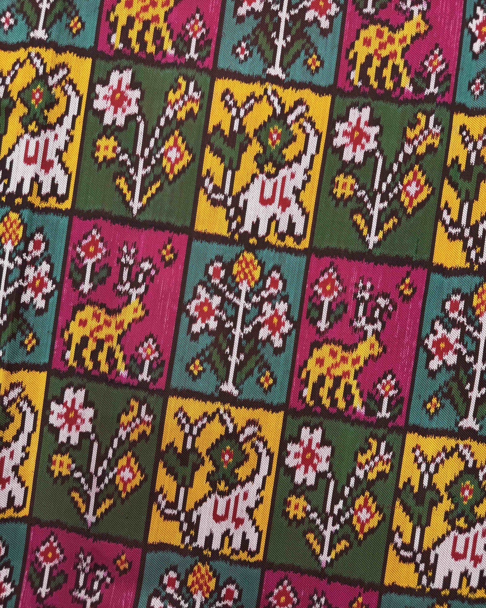 Red & Multicolour Small Narikunj Twill Patola Saree - SindhoiPatolaArt