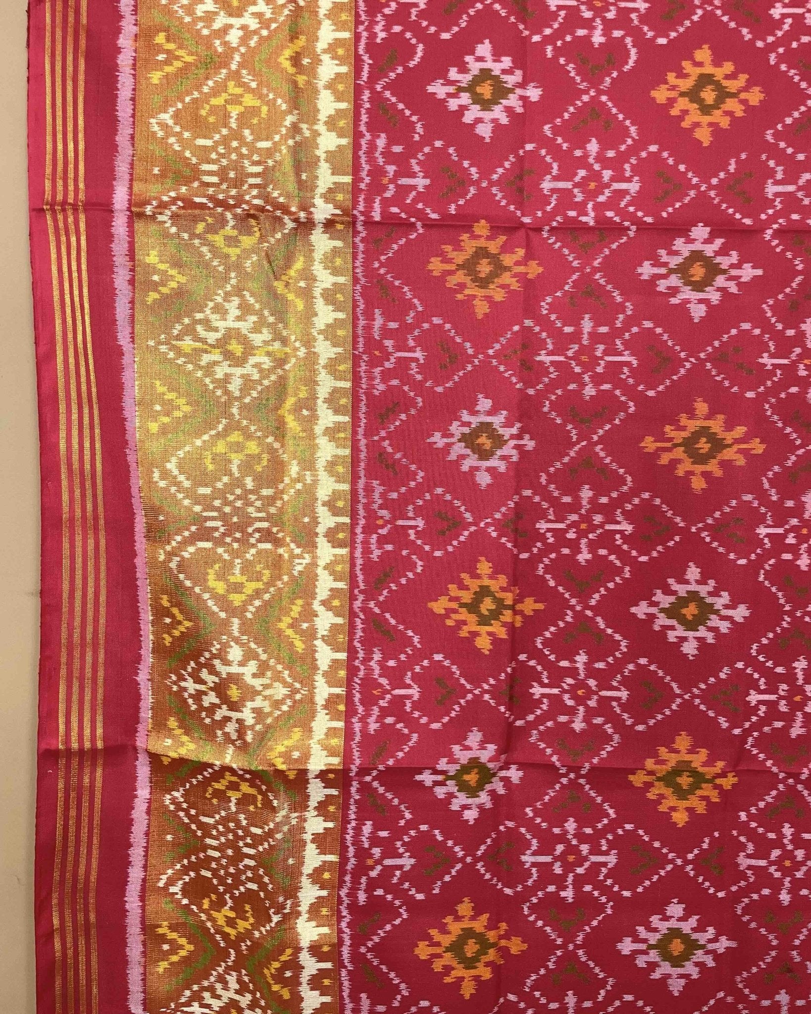 Red Panchanda Patola Dupatta - SindhoiPatolaArt