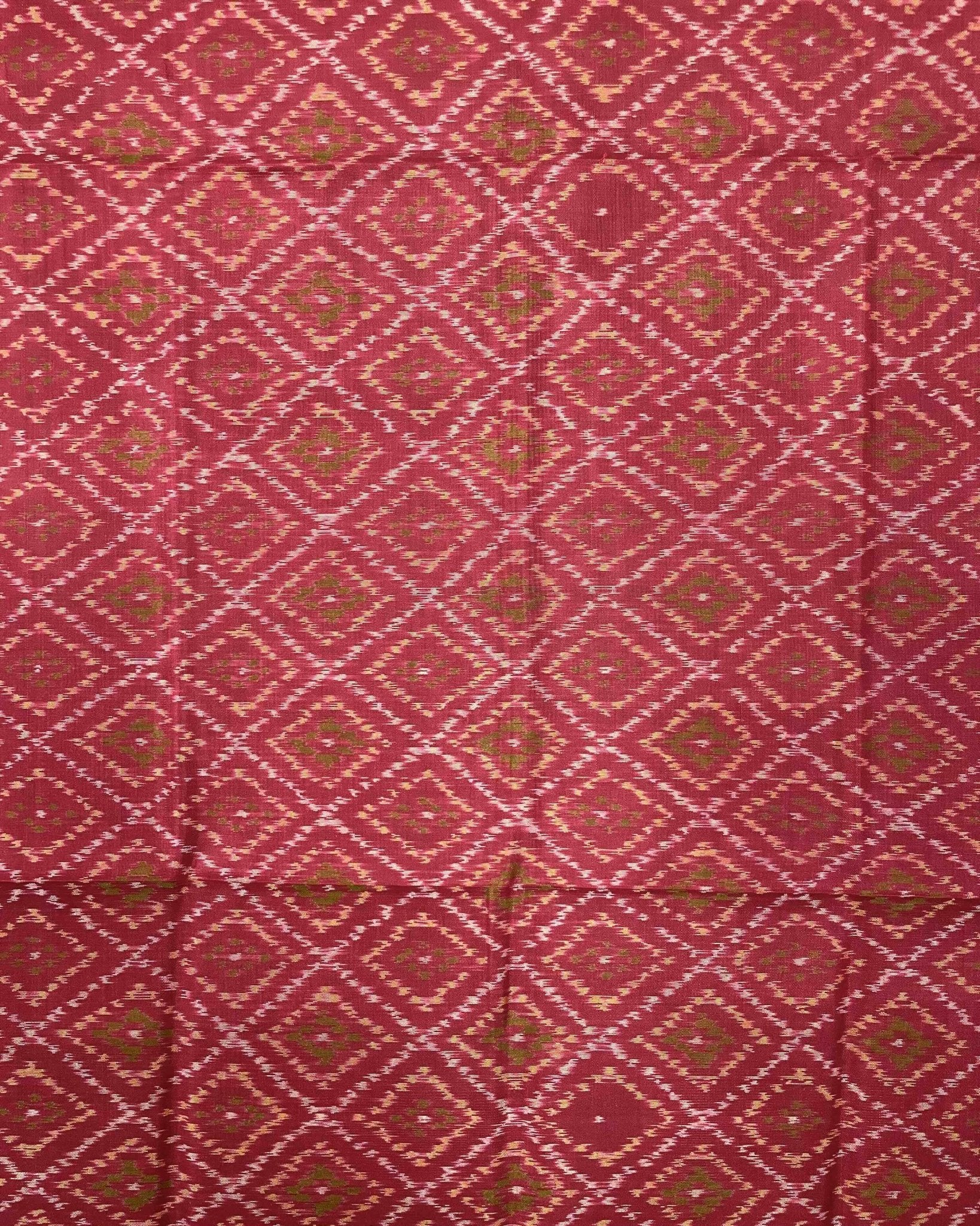 Red Panchanda Patola Dupatta - SindhoiPatolaArt