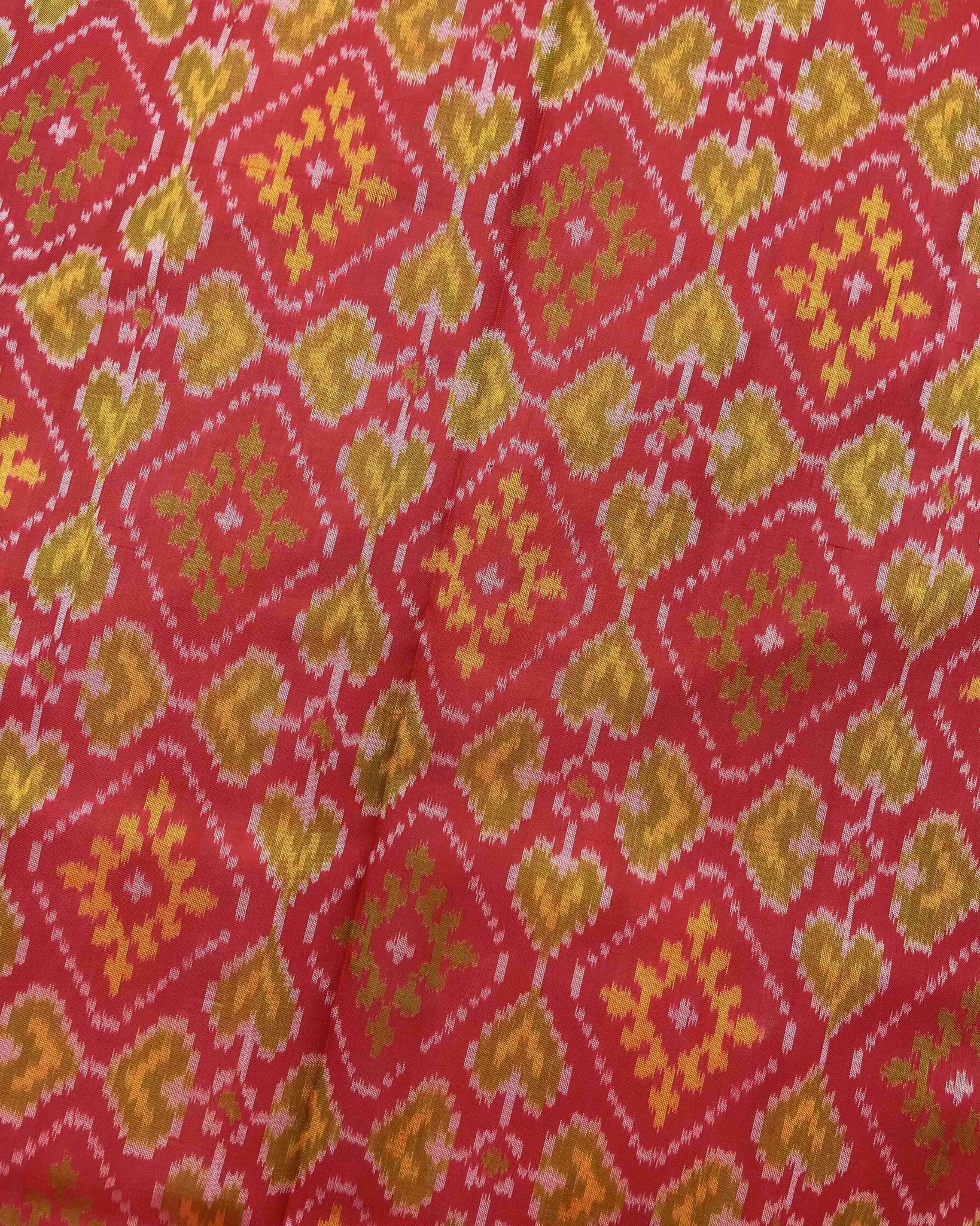 Red Panchanda Patola Saree - SindhoiPatolaArt