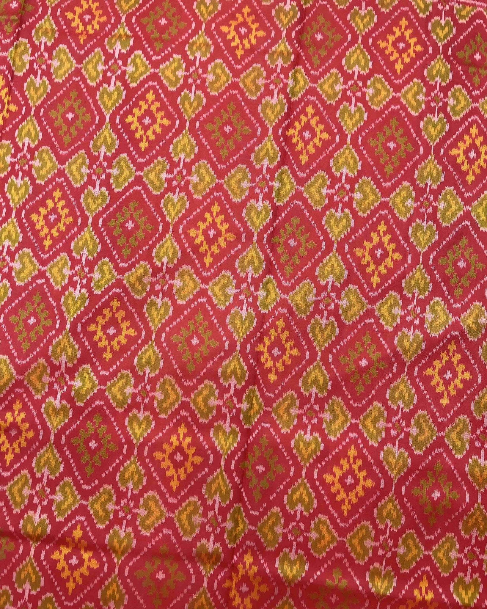 Red Panchanda Patola Saree - SindhoiPatolaArt