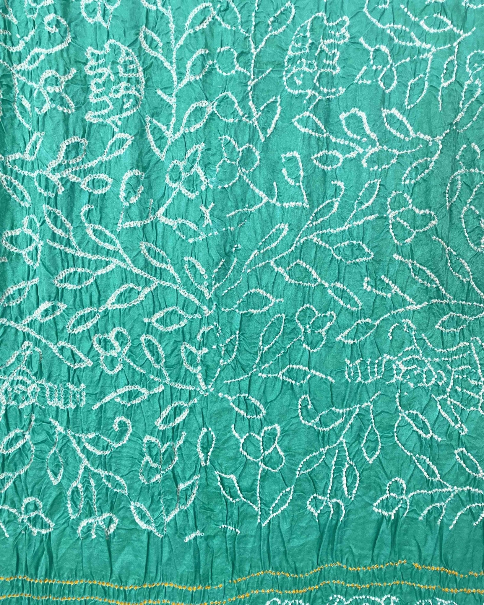 Sea Green Bandhani Dupatta - SindhoiPatolaArt