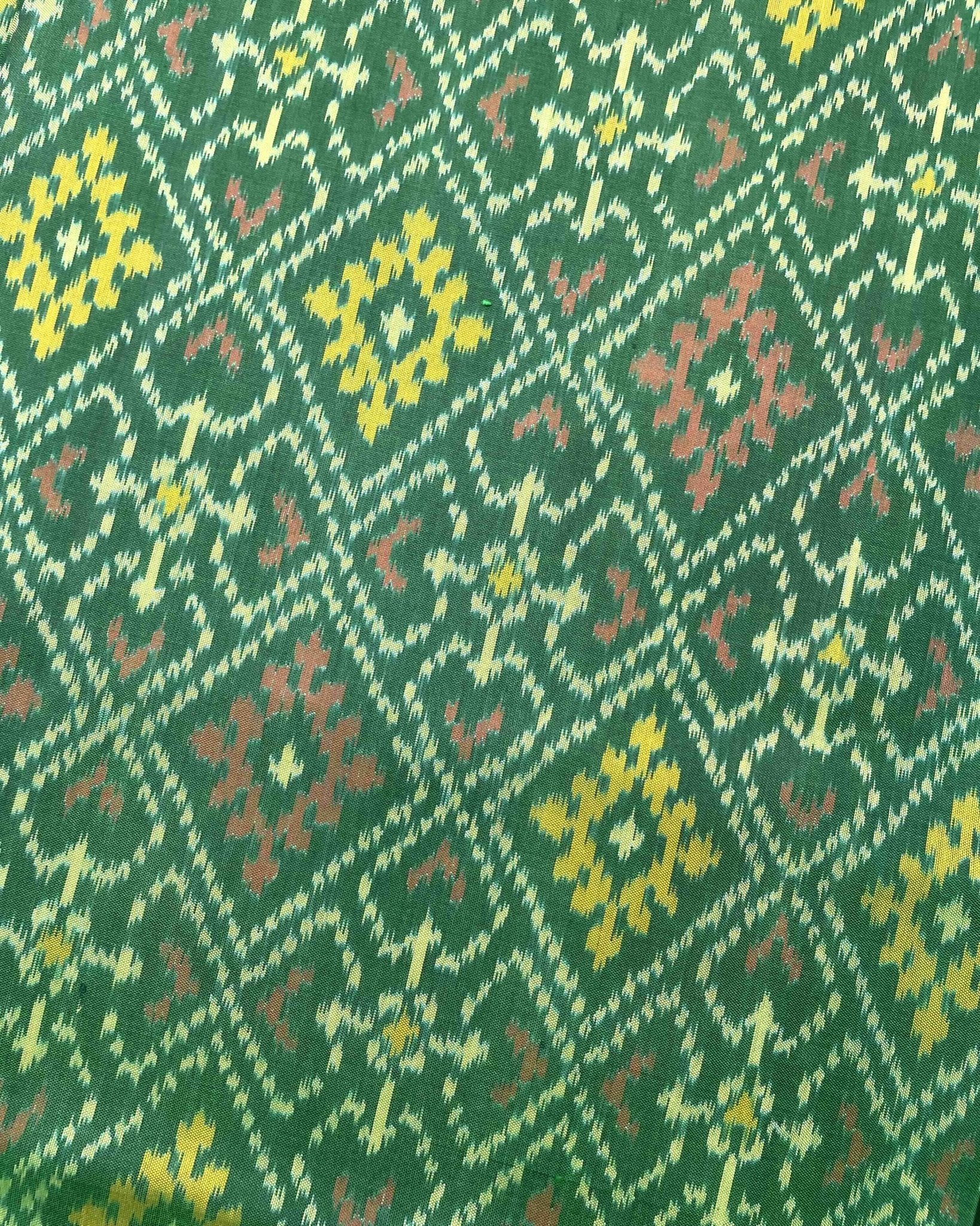 Sea Green & Green Panchanda Patola Saree - SindhoiPatolaArt