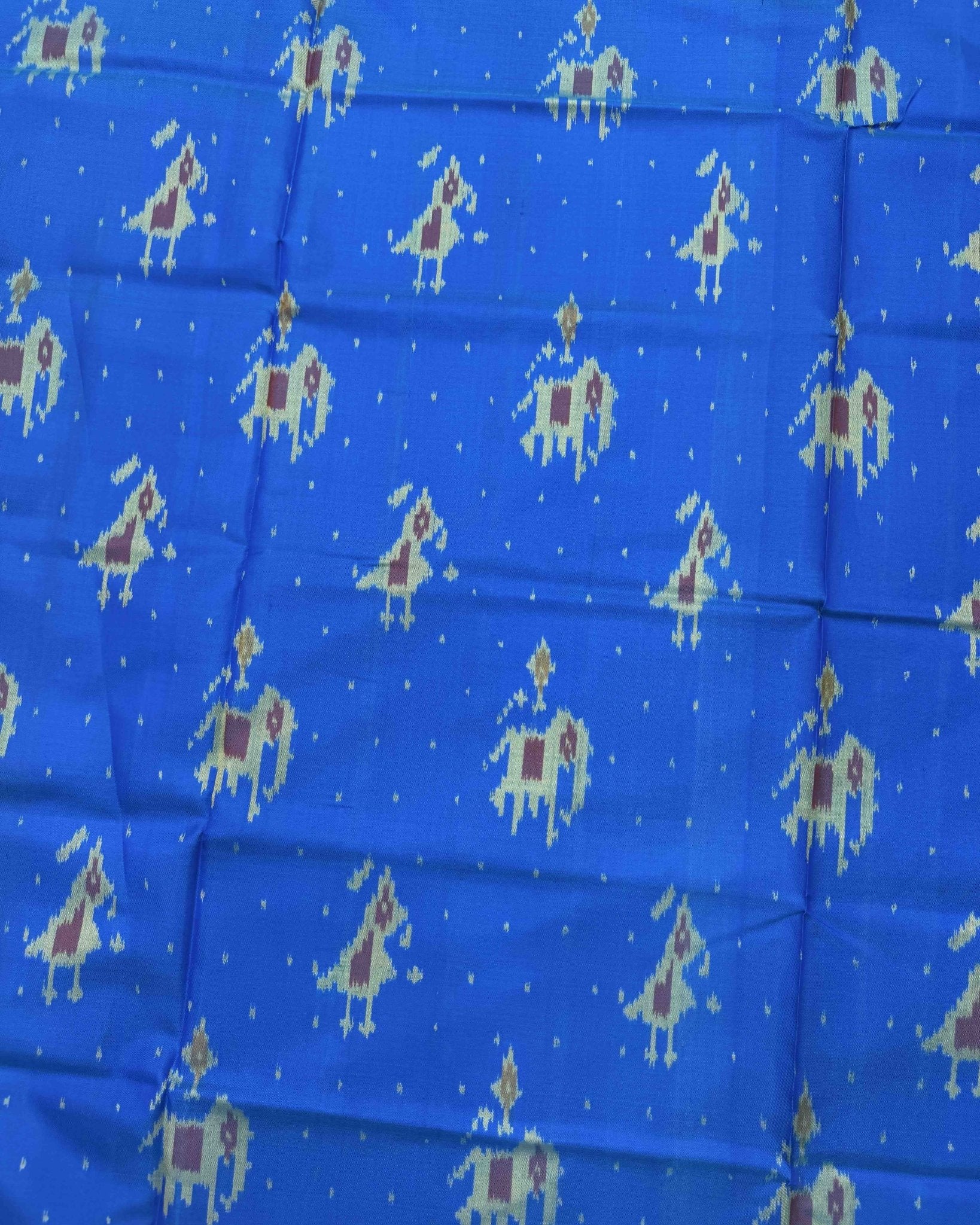 Sky Blue Narikunj Doted Patola Saree - SindhoiPatolaArt