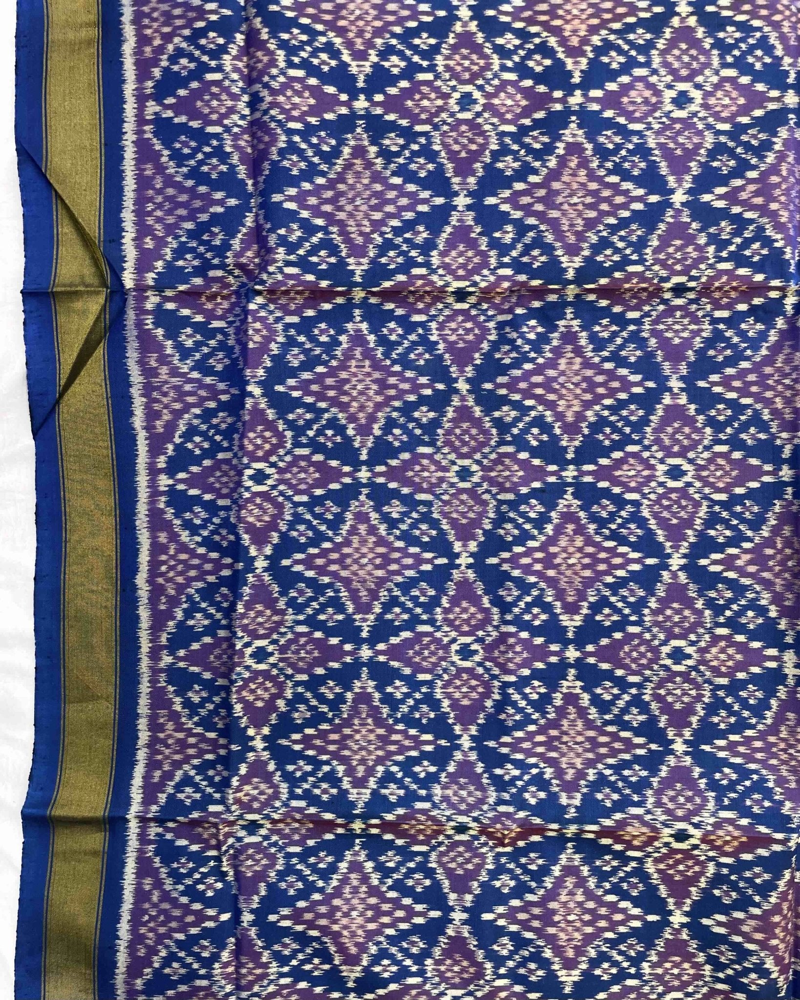 Sky Blue Solsitara Design Patola Dupatta - SindhoiPatolaArt