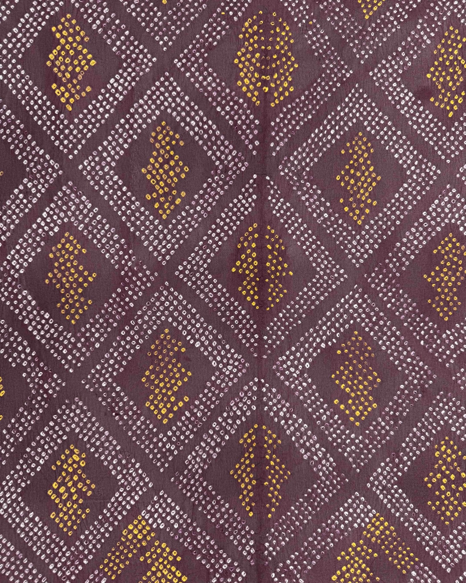 Wine Georgette Bandhani Dupatta - SindhoiPatolaArt