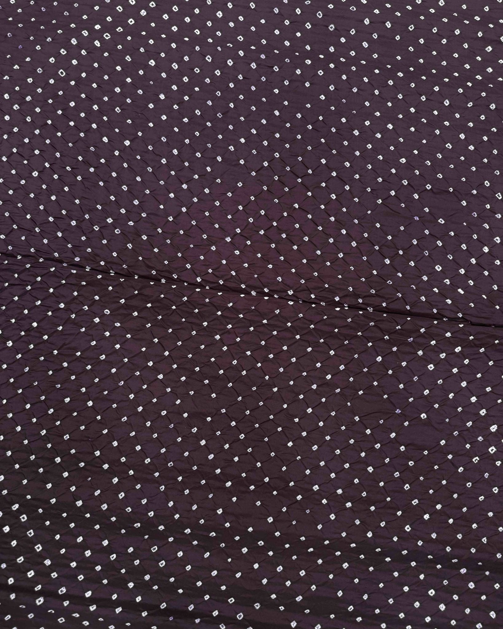 Wine Habotai Bandhani Saree - SindhoiPatolaArt