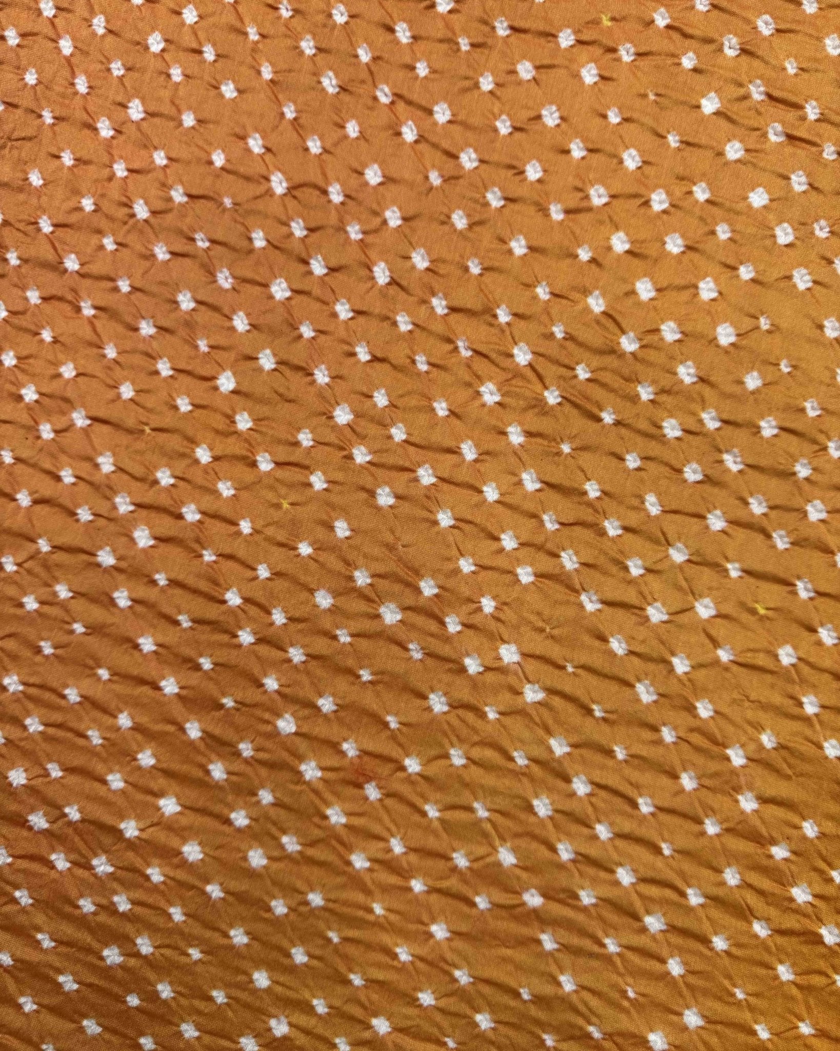 Yellow & Pink Shaded Chanderi Bandhani Saree - SindhoiPatolaArt