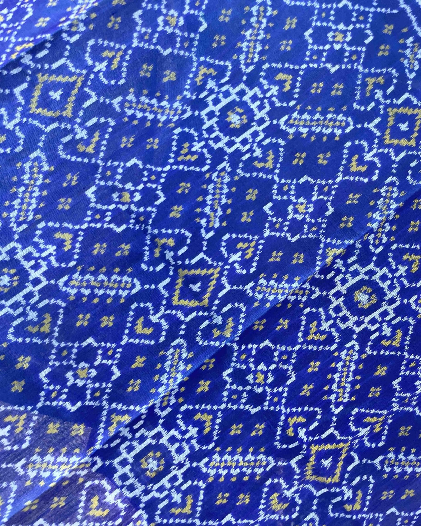 Blue Manekchowk Designer Patola Dupatta - SindhoiPatolaArt