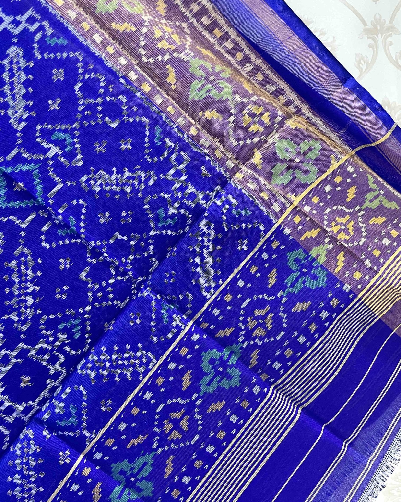 Blue Manekchowk Designer Patola Dupatta - SindhoiPatolaArt