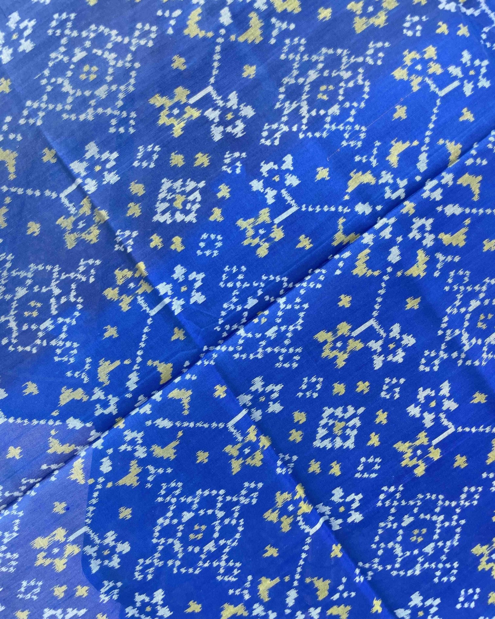 Blue Navratan Designer Patola Dupatta - SindhoiPatolaArt
