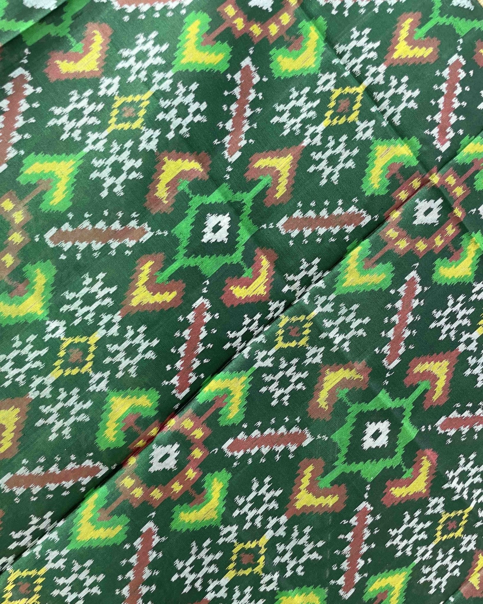 Green Manekchowk Designer Patola Dupatta - SindhoiPatolaArt