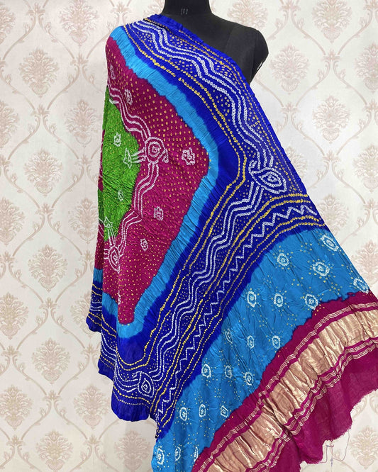Multicolour Bandhani Dupatta - SindhoiPatolaArt
