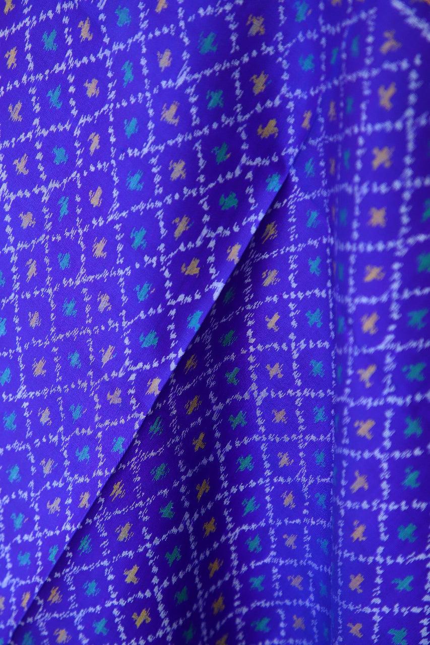 Patola Dupatta in blue colour - SindhoiPatolaArt