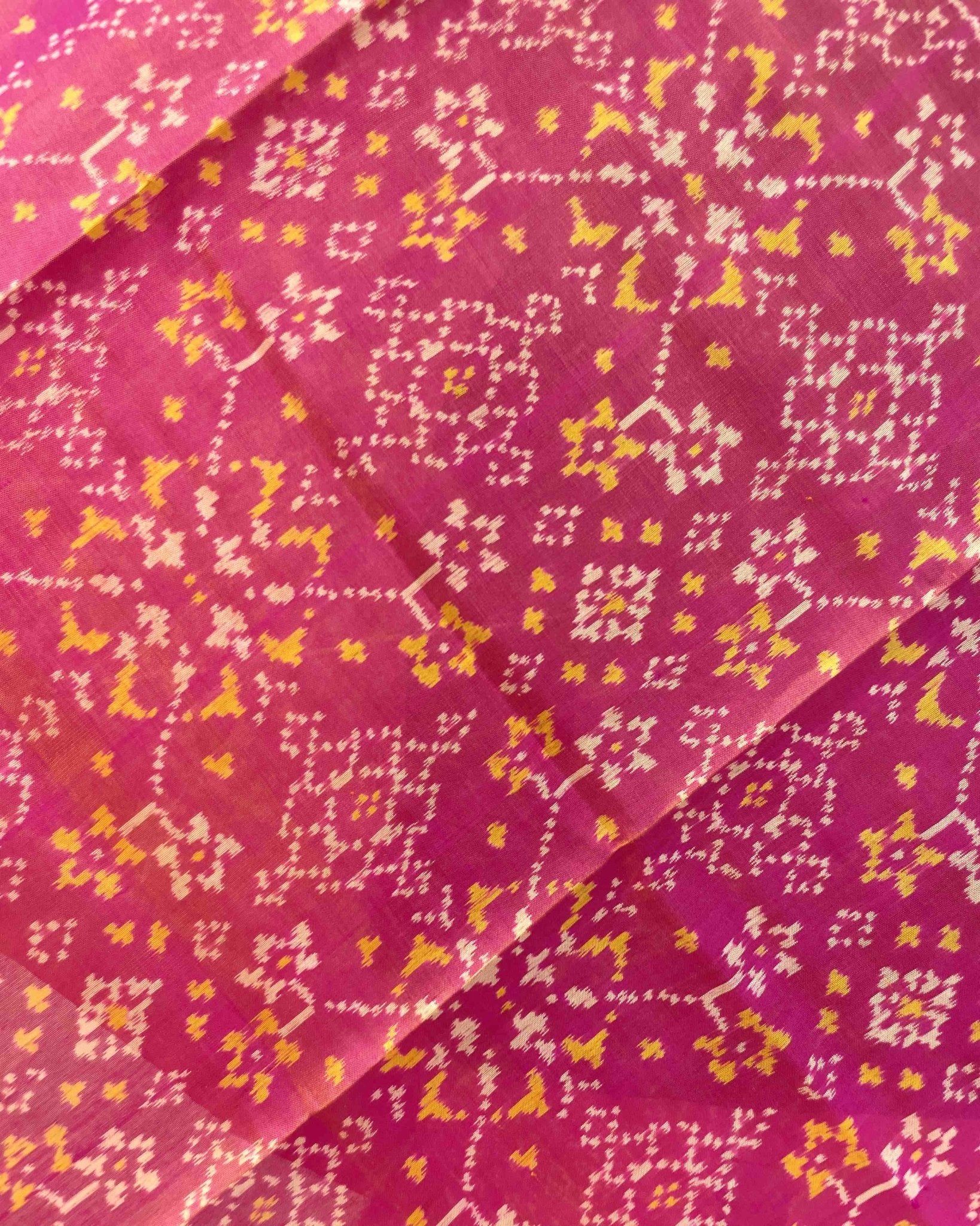 Peach Pink Navratan Designer Patola Dupatta - SindhoiPatolaArt