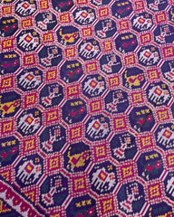 Purple & Blue Small Narikunj Designer Patola Saree