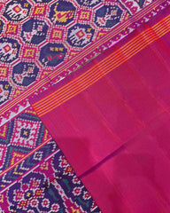 Purple & Blue Small Narikunj Designer Patola Saree