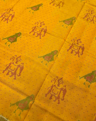 Green & Yellow Doted Narikunj Designer Patola Saree