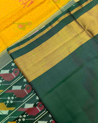 Green & Yellow Doted Narikunj Designer Patola Saree
