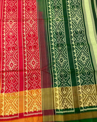 Yellow Ganga Jamuna Navratan Designer Patola Saree