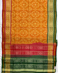 Yellow Ganga Jamuna Navratan Designer Patola Saree