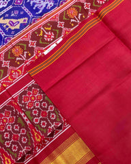 Red & Blue Narikunj Designer Patola Saree