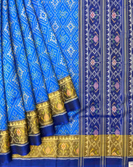 Blue Panchanda Designer Patola Saree