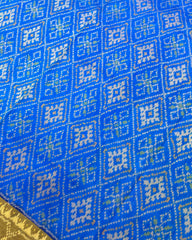Blue Panchanda Designer Patola Saree