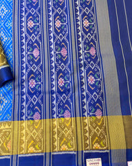 Blue Panchanda Designer Patola Saree