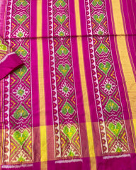 Pink & Purple Designer Patola Bandhej