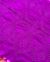 Pink & Purple Designer Patola Bandhej