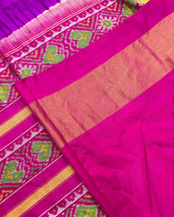 Pink & Purple Designer Patola Bandhej