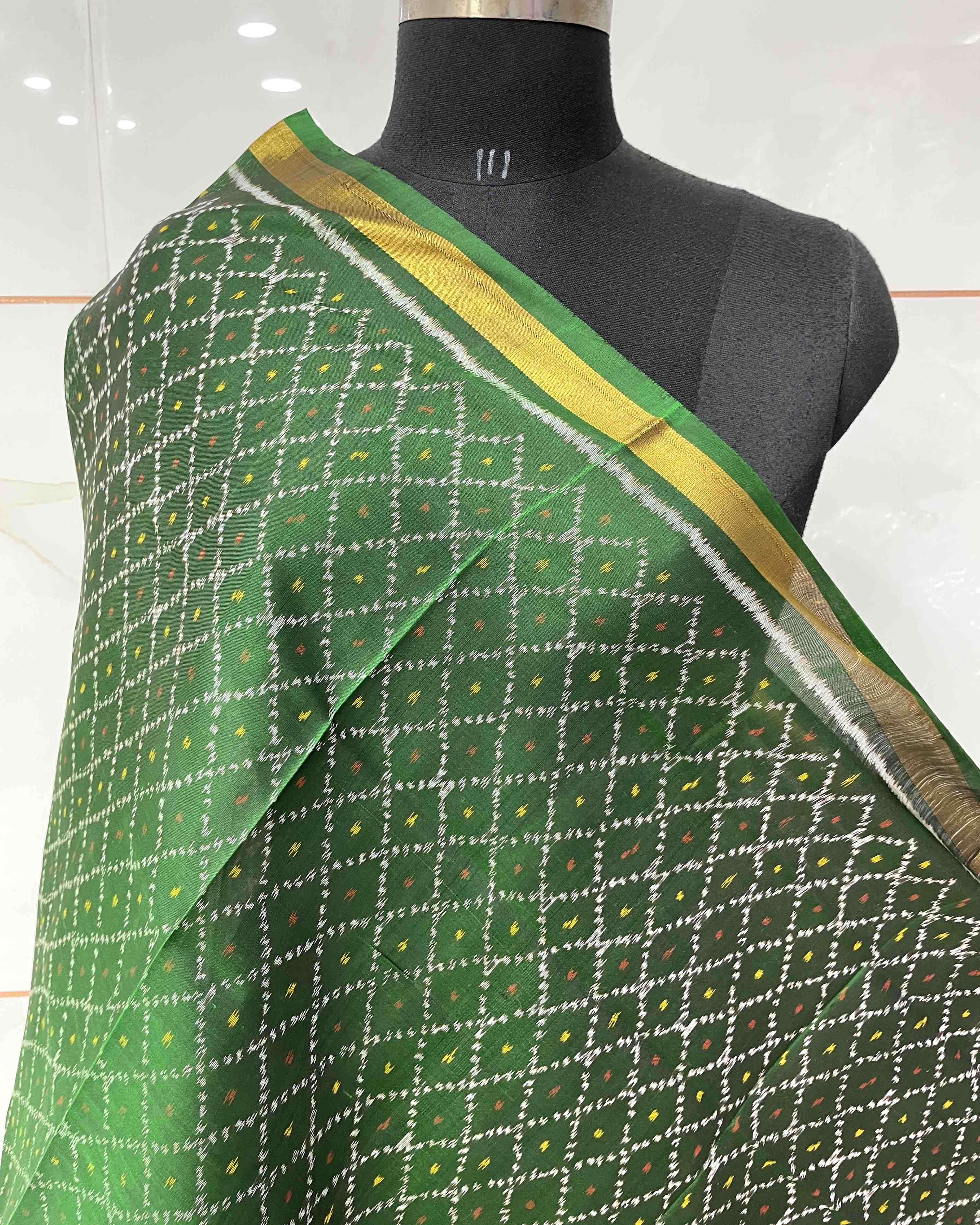 Green Bandhani Design Patola Dupatta
