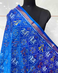 Blue Narikunj Designer Patola Dupatta