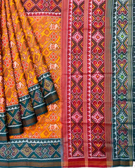Yellow Narikunj Ganga Jamuna with Turquoise & Red Combination Designer