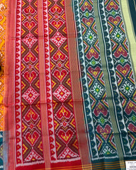 Yellow Narikunj Ganga Jamuna with Turquoise & Red Combination Designer