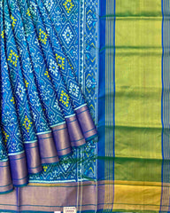 Sky Blue Panchanda Designer Patola Saree
