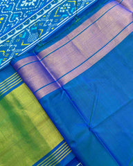 Sky Blue Panchanda Designer Patola Saree