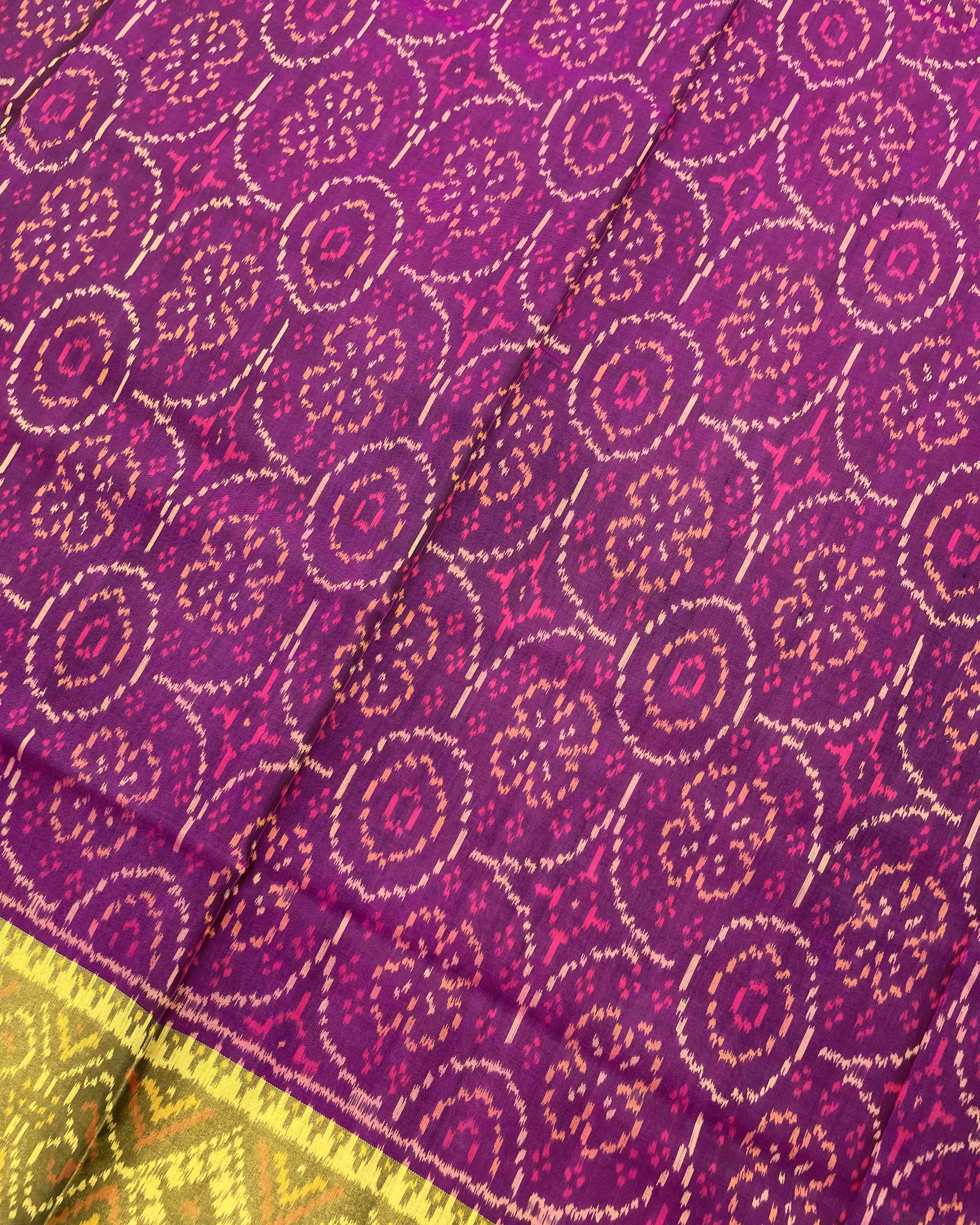 Purple Bandhani Designer Patola Saree