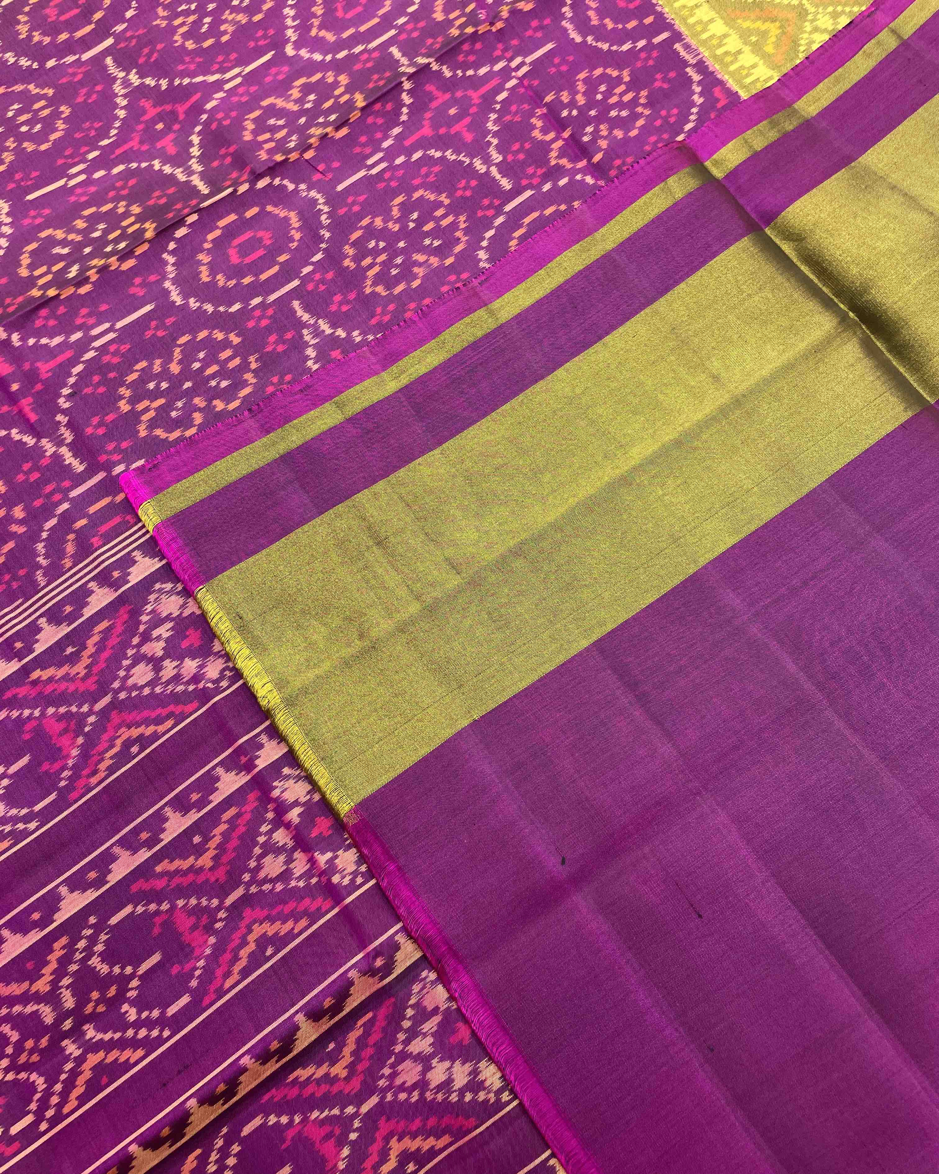 Purple Bandhani Designer Patola Saree