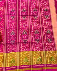 Rani Pink Narikunj Designer Patola Saree