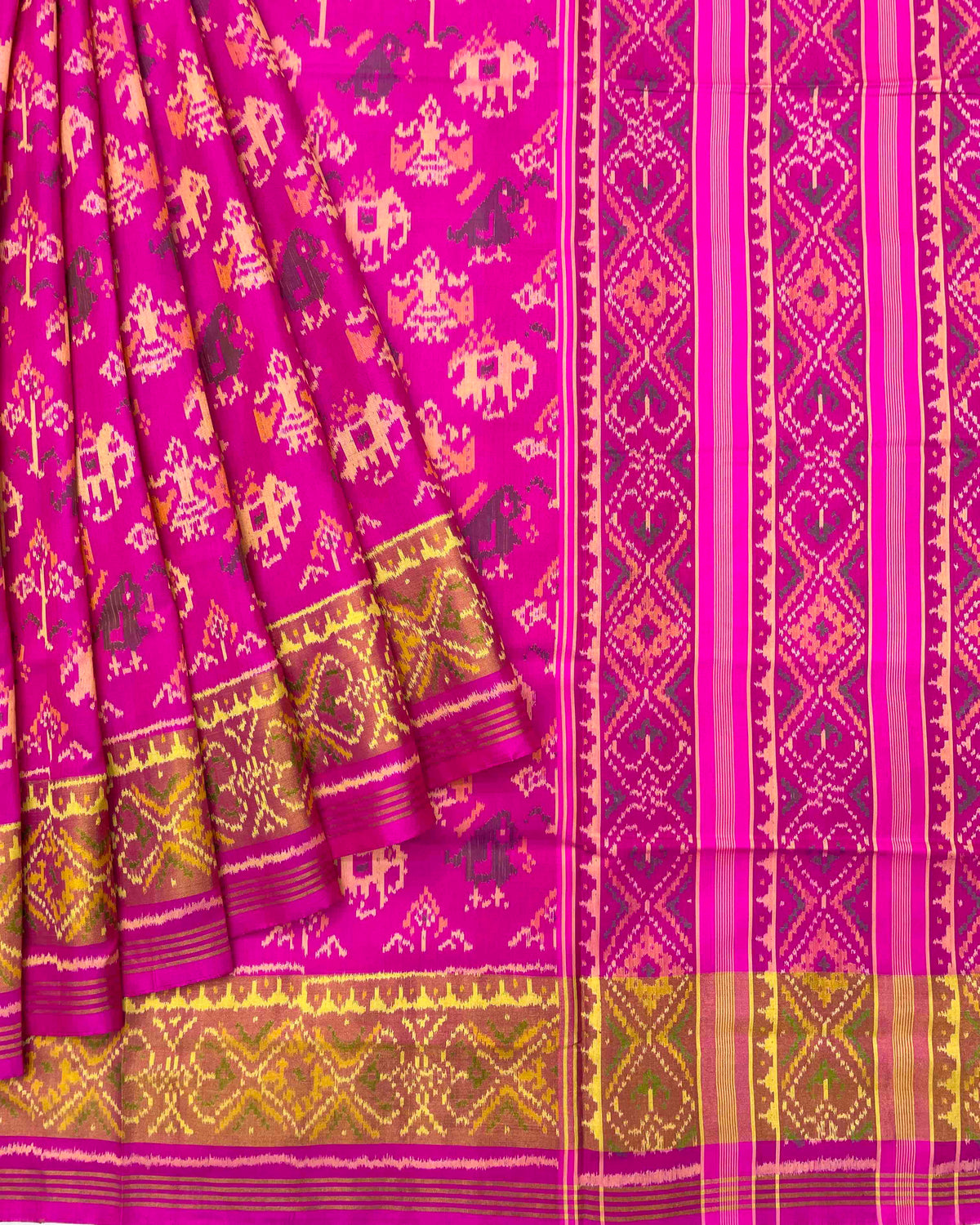 Pink Narikunj Designer Patola Saree
