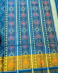 Turquoise Narikunj & Navratan Mix Designer Patola Saree