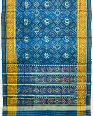 Turquoise Narikunj & Navratan Mix Designer Patola Saree