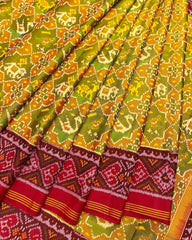 Red & Yellow Narikunj Designer Patola Saree
