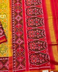 Red & Yellow Narikunj Designer Patola Saree
