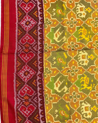 Red & Yellow Narikunj Designer Patola Saree