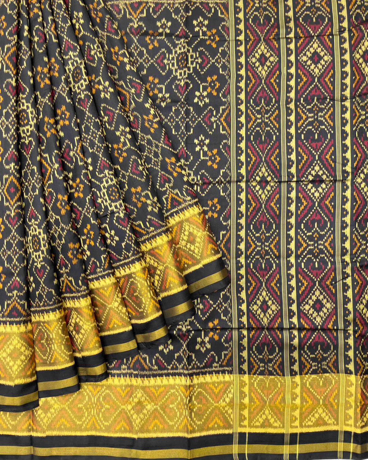 Black Navratan Designer Patola Saree