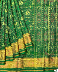 Green Narikunj Designer Patola Saree
