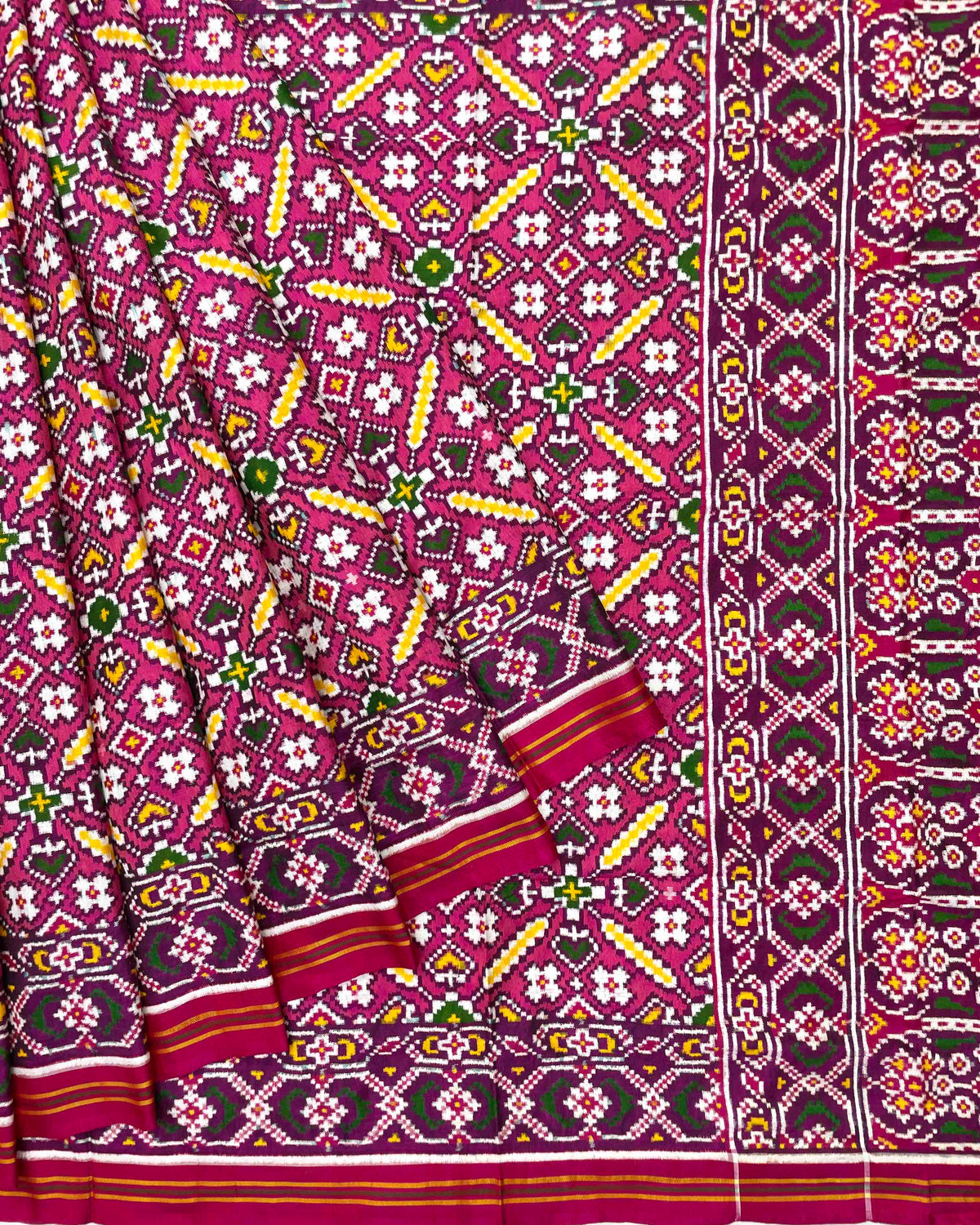 Pink Manekchowk Designer Patola Saree